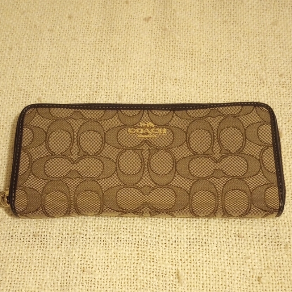 Coach Brown Monogram Wallet